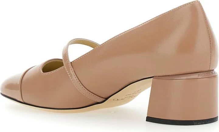 'elisa' Pink Pumps With Strap Closure With Button In Leather Blend Woman - Image 3