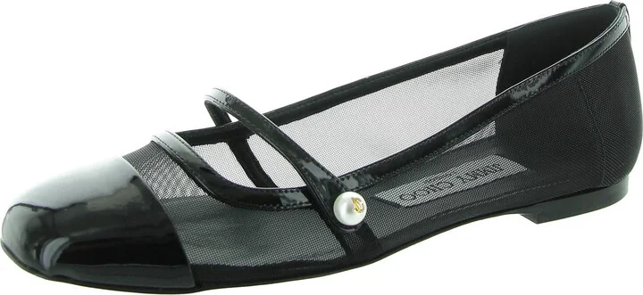 Elisa Womens Patent Trim Leather Mary Janes
