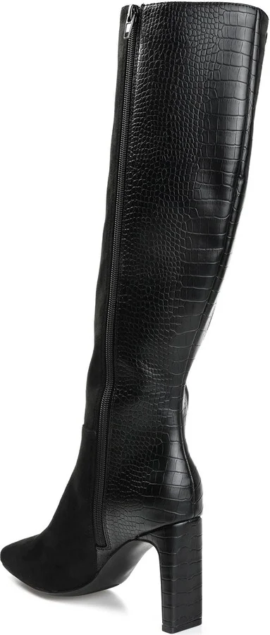 Elisabeth Croc Embossed Tall Boot - Image 2