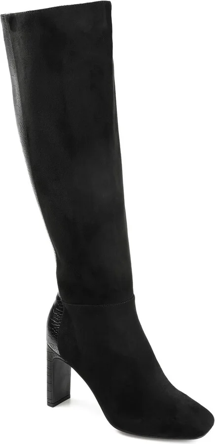 Elisabeth Croc Embossed Tall Boot