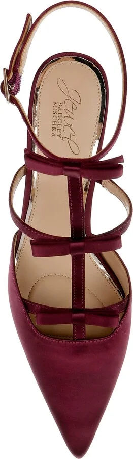 Elisabetta Ankle Strap Pointed Toe Kitten Heel Pump - Image 5