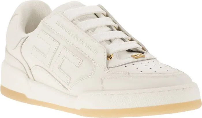 Elisabetta Franchi Leather Sneakers With Logo - Image 2