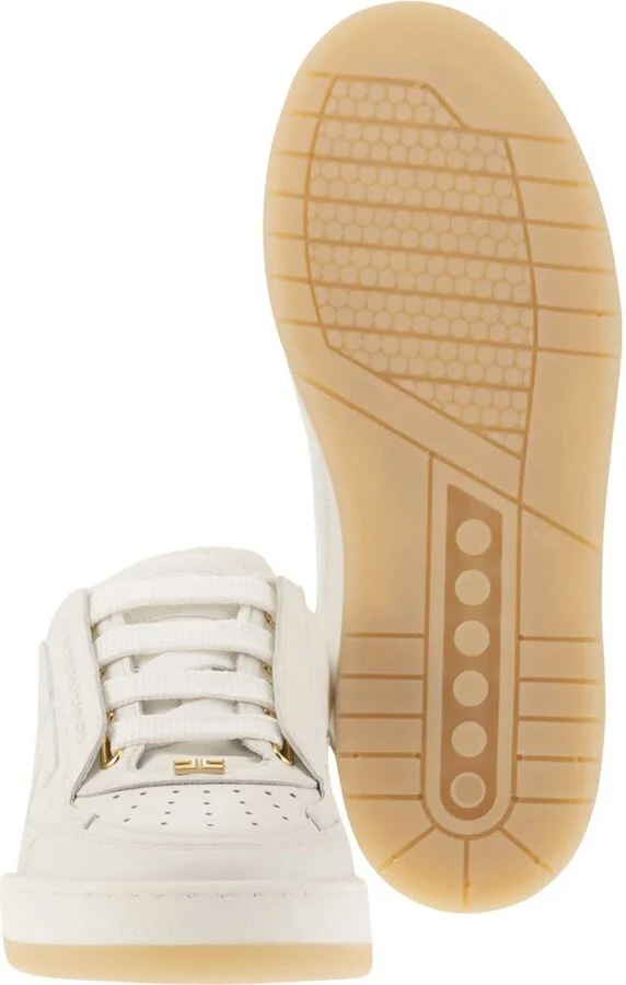Elisabetta Franchi Leather Sneakers With Logo - Image 5