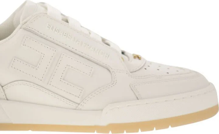 Elisabetta Franchi Leather Sneakers With Logo - Image 6