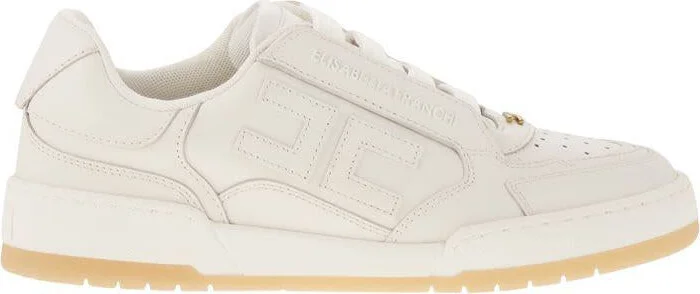 Elisabetta Franchi Leather Sneakers With Logo