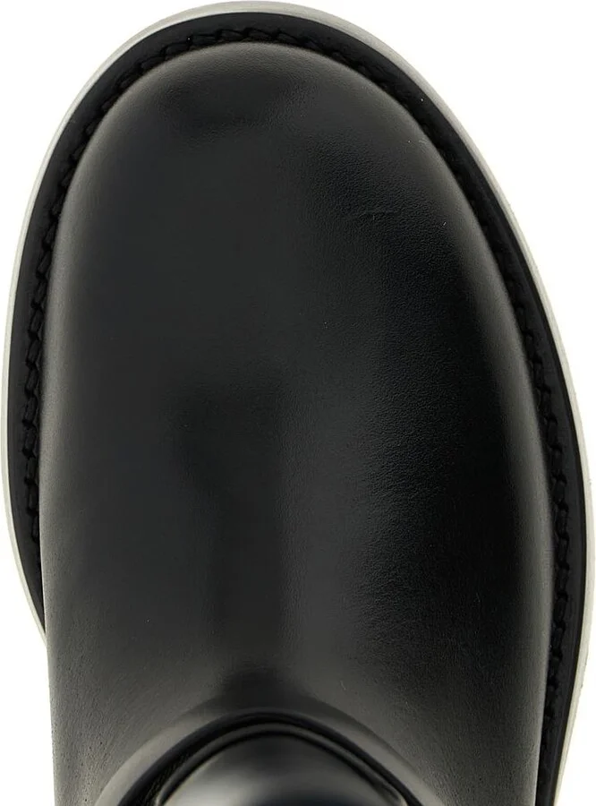 Elisabetta Franchi Logo Strap Boots - Image 4