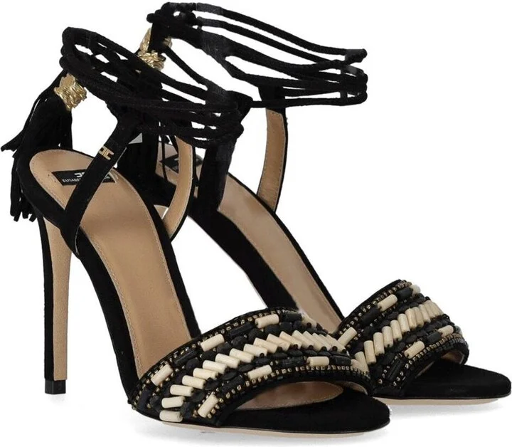 Elisabetta Franchi Red Carpet Black Heeled Sandal - Image 2