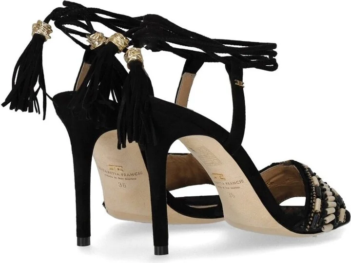 Elisabetta Franchi Red Carpet Black Heeled Sandal - Image 4