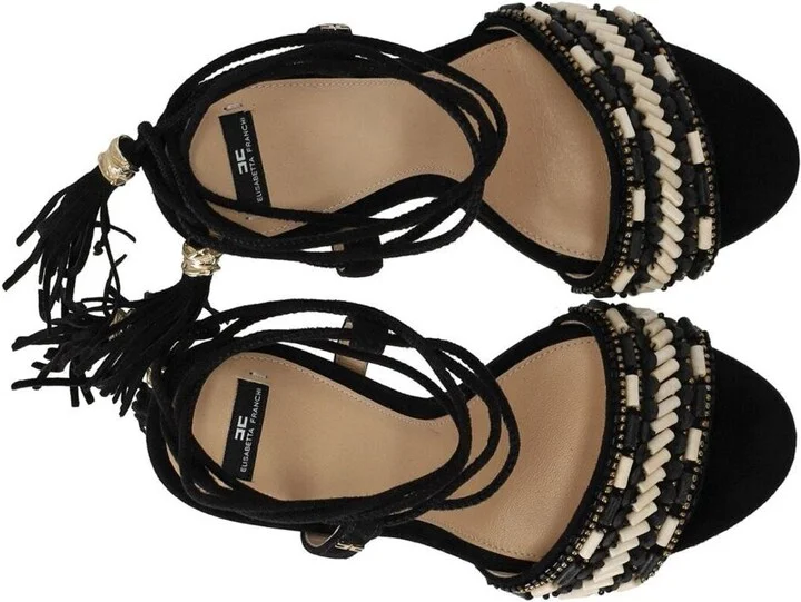 Elisabetta Franchi Red Carpet Black Heeled Sandal - Image 5