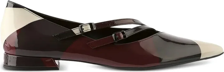 Elise colour-block pointed-toe pumps