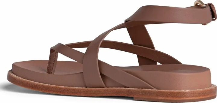 Elise Leather Flat Sandal - Image 3