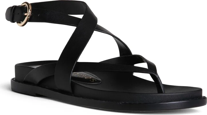 Elise Leather Flat Sandal - Image 2