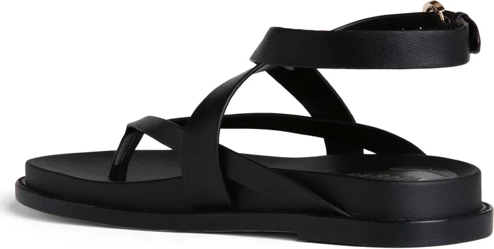 Elise Leather Flat Sandal - Image 3