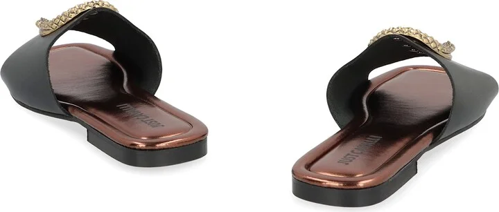 Elisie Leather Slides - Image 4