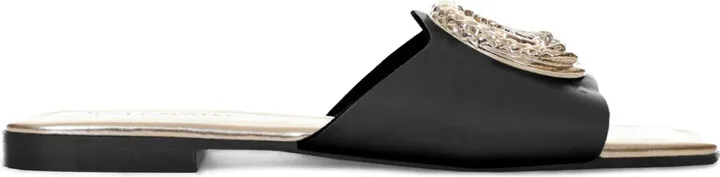Elisie satin slide sandals