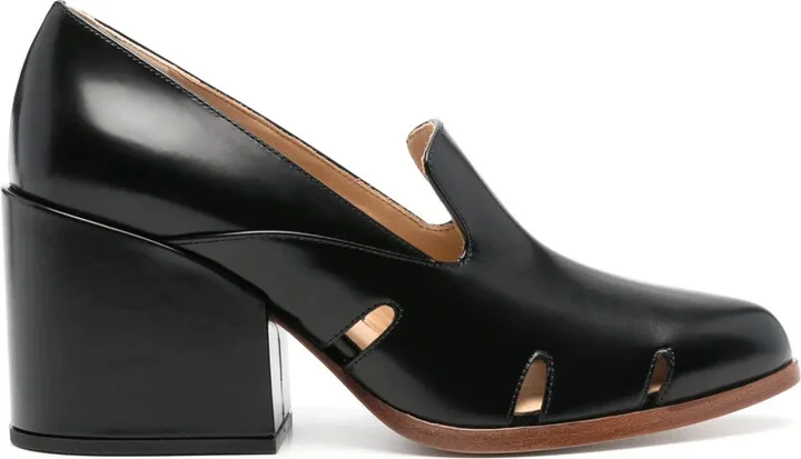Eliza 75mm leather pumps