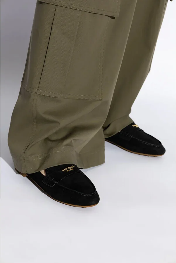Eliza logo-plaque suede loafers - Image 2