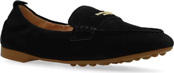 Eliza logo-plaque suede loafers - Image 4