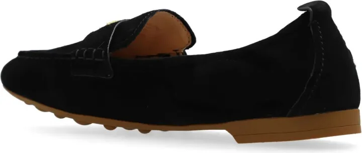 Eliza logo-plaque suede loafers - Image 5