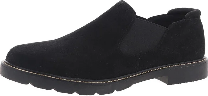 Eliza Womens Padded Insole Faux Suede Loafers