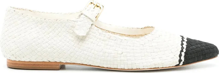 Elizabeth colour-block ballerina shoes