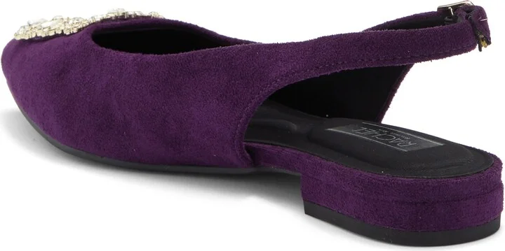 Elizabeth Crystal Buckle Slingback Flat - Image 2