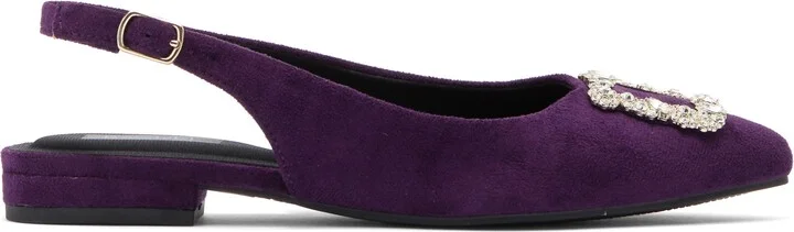 Elizabeth Crystal Buckle Slingback Flat - Image 4