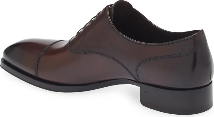 Elkan Burnished Leather Oxford - Image 2