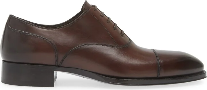 Elkan Burnished Leather Oxford - Image 3