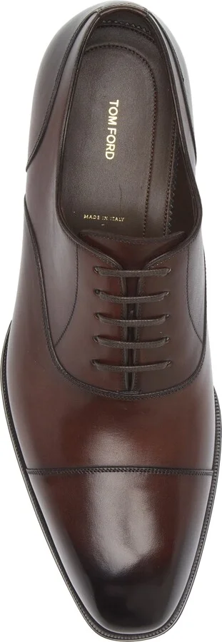 Elkan Burnished Leather Oxford - Image 5