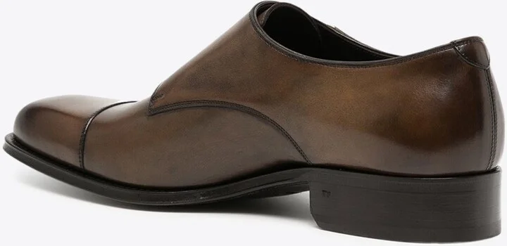 Elkan Leather Monk Strap Shoes - Image 2