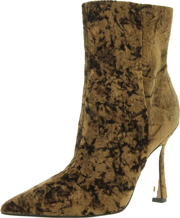 ELLA 2 Womens Velvet Zipper Ankle Boots