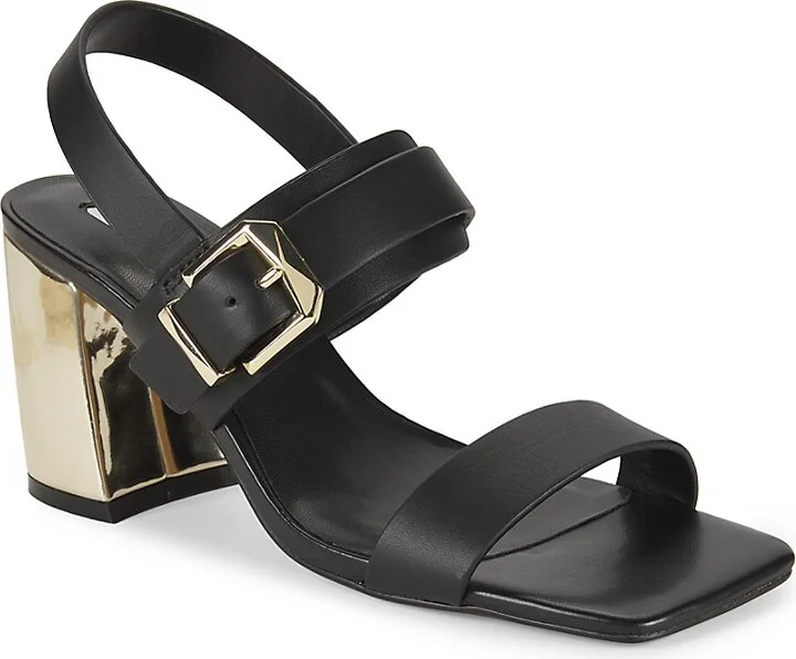 Ella 75MM Leather Block-Heel Sandals - Image 2