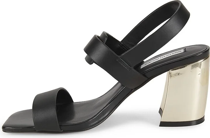 Ella 75MM Leather Block-Heel Sandals - Image 4