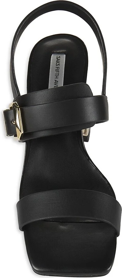 Ella 75MM Leather Block-Heel Sandals - Image 5