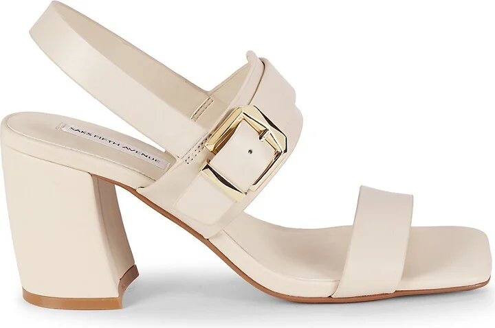 Ella 75MM Leather Block-Heel Sandals