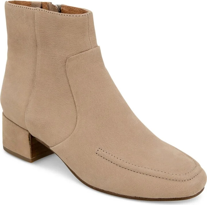Ella Apron Bootie Womens Leather Pebbled Ankle Boots