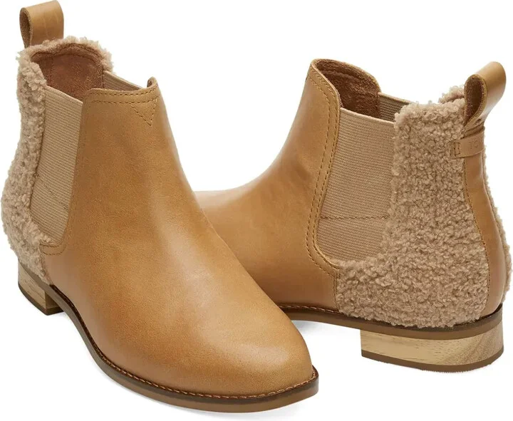 Ella "beige" shearling-panel chelsea boots - Image 2