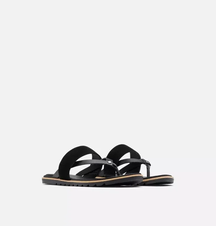 Ella II 2022391-010 Sandals Women's 10 Black Round Toe Flip Flop ZPO3601