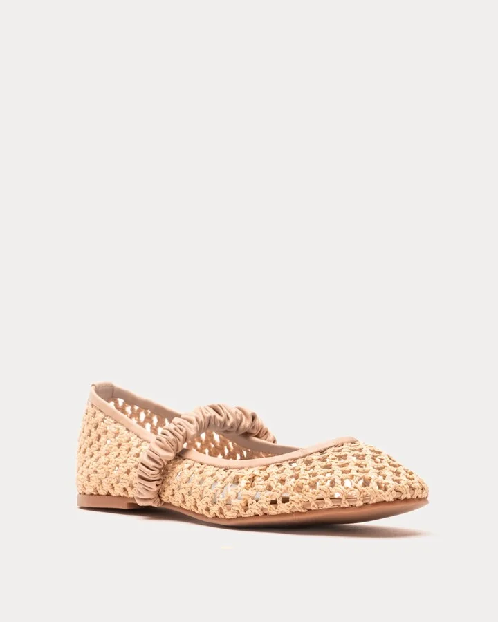 Ella Raffia Ballet Flat - Natural