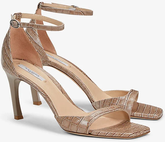 Ella Sandal - Embossed Croc - Rosy Taupe - Image 4