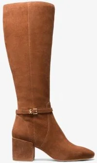 Ella Suede Wide Calf Block Heel Boot - Image 2