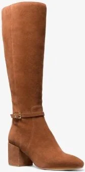 Ella Suede Wide Calf Block Heel Boot - Image 5