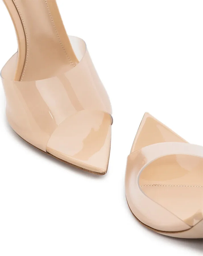 Elle 105mm transparent-strap mules - Image 2