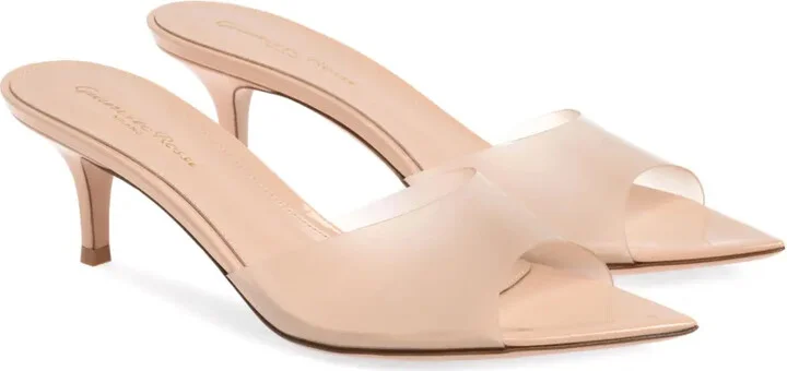 Elle 55mm translucent mules - Image 2