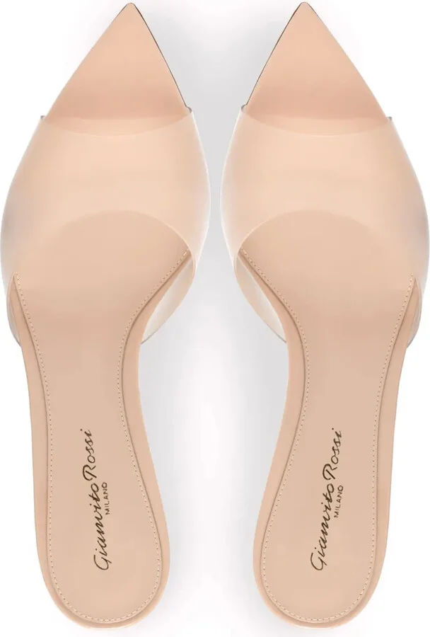Elle 55mm translucent mules - Image 3