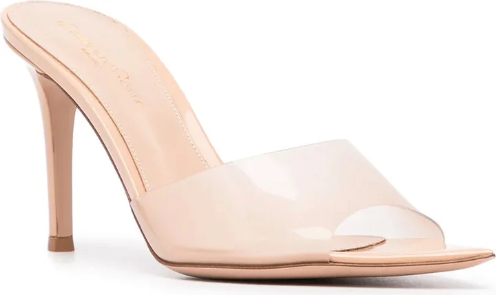Elle 85mm transparent-strap mules - Image 2