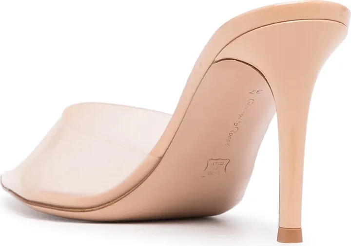 Elle 85mm transparent-strap mules - Image 3