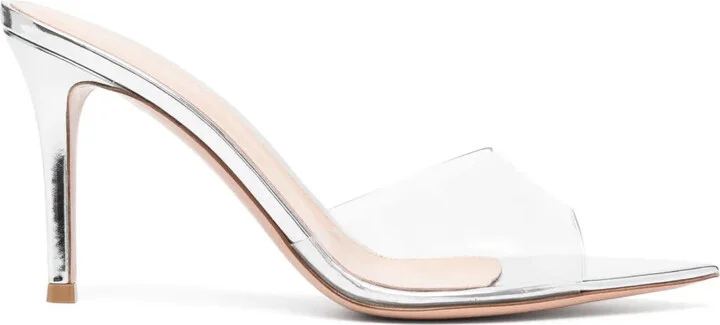 Elle 85mm transparent-strap sandals