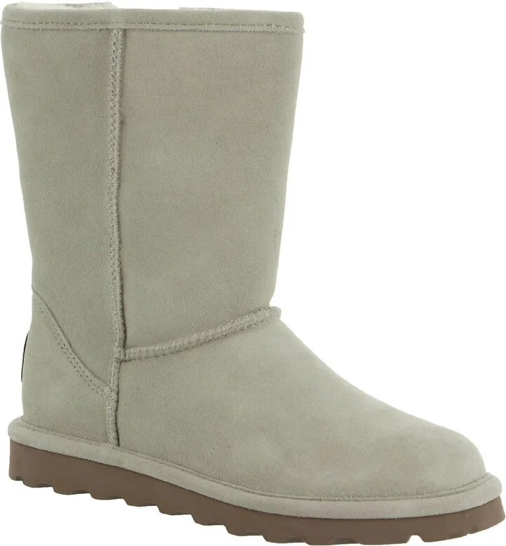 Elle Short Womens Suede Water Resistant Shearling Boots